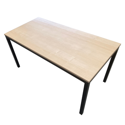 B�rotisch Arbeitstisch Meeting Metal gestell schwarz lackiert Esche furniert