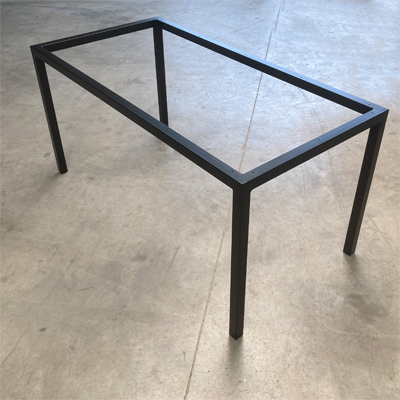 B�rotisch Arbeitstisch Meeting Metal gestell schwarz lackiert Esche furniert