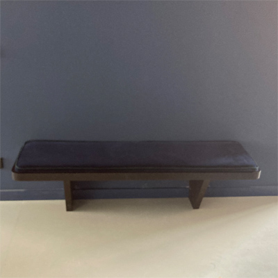 Bank Entspannung mit Stoffbezug und Edelstahlrahmen