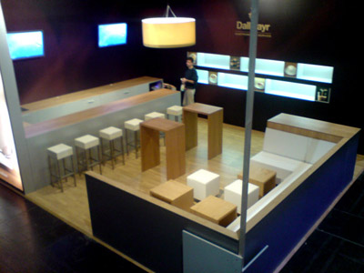 Loungebank Saragossa mit Hocker und Beistelltisch