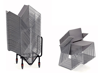 Vierbeinstuhl stapelbar B�rostuhlserie 8000