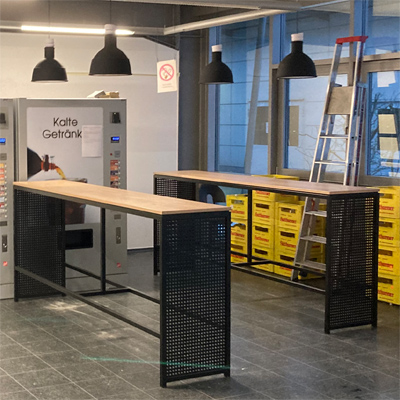 Tisch Tischgestell Gitter Stahl